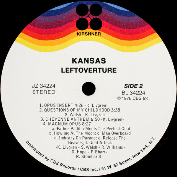 Kansas (2) - Leftoverture (Vinyl, LP, Album, Reissue, Remastered, Stereo) Near Mint (NM or M-) / Near Mint (NM or M-)