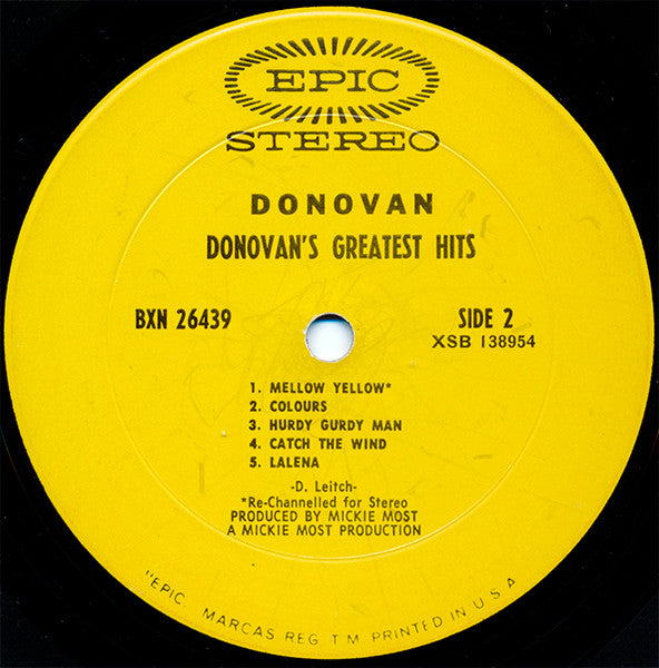 Donovan - Donovan's Greatest Hits (Vinyl, LP, Compilation, Stereo)