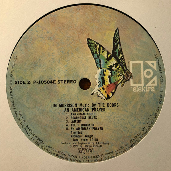 Jim Morrison - An American Prayer (Vinyl, LP, Album, Stereo) Near Mint (NM or M-) / Very Good (VG)