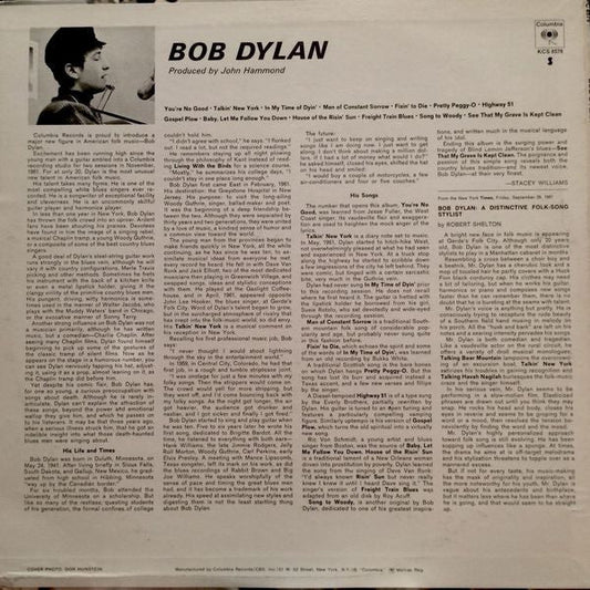 Bob Dylan - Bob Dylan (Vinyl, LP, Album, Reissue, Stereo) Very Good (VG) / Very Good (VG)