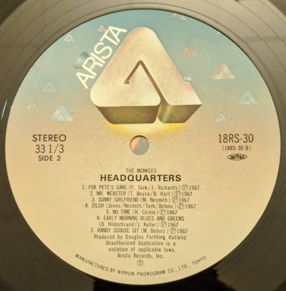 The Monkees - Headquarters (Vinyl, LP, Album, Reissue, Stereo)