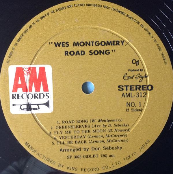 Wes Montgomery - Road Song (Vinyl, LP, Album, Stereo)