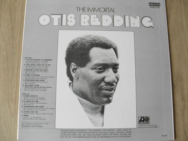 Otis Redding - The Immortal Otis Redding (Vinyl, LP, Album, Reissue)