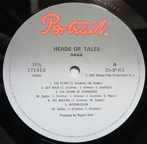 Saga (3) - Heads Or Tales (Vinyl, LP, Album) Very Good Plus (VG+) / Very Good Plus (VG+)