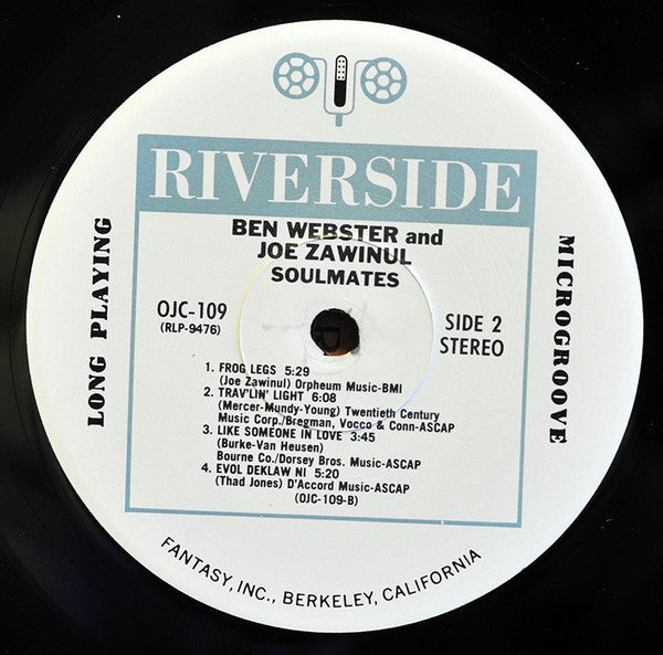 Ben Webster - Soulmates (Vinyl, LP, Album, Reissue, Stereo) Very Good Plus (VG+) / Very Good Plus (VG+)