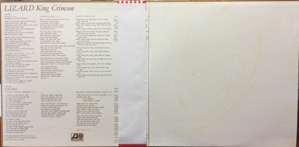 King Crimson - Lizard (Vinyl, LP, Album, Reissue, Stereo) Very Good Plus (VG+) / Very Good (VG)