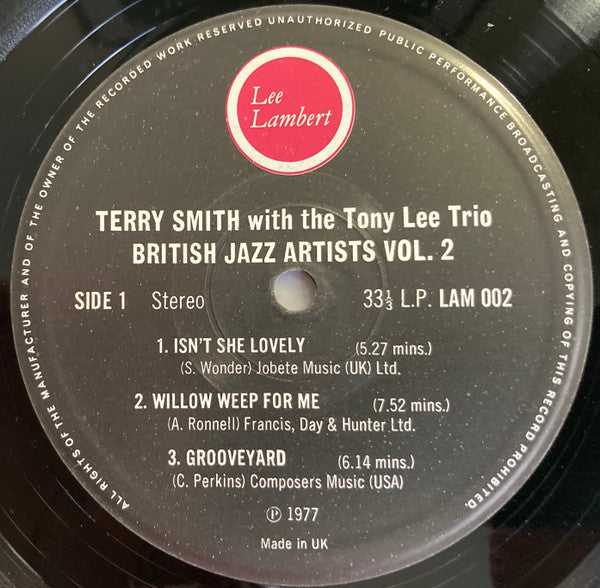 Terry Smith - British Jazz Artists Vol. 2 (Vinyl, LP, Album, Stereo) Very Good Plus (VG+) / Good Plus (G+)