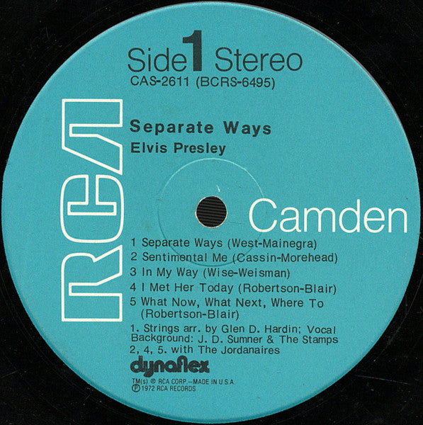 Elvis Presley - Separate Ways (Vinyl, LP, Album, Compilation) Good Plus (G+) / Good (G)