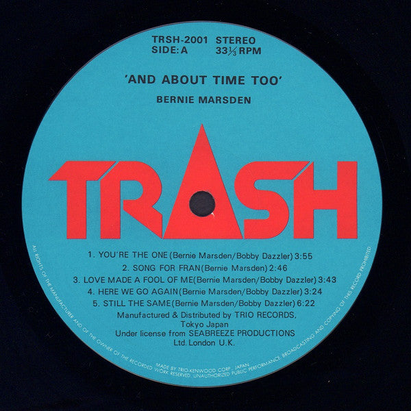 Bernie Marsden - And About Time Too (Vinyl, LP, Album, Stereo) Very Good (VG) / Very Good Plus (VG+)