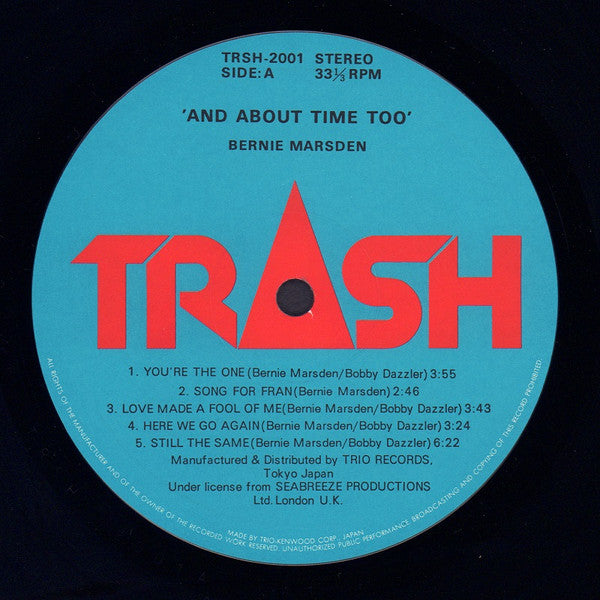 Bernie Marsden - And About Time Too (Vinyl, LP, Album, Stereo)