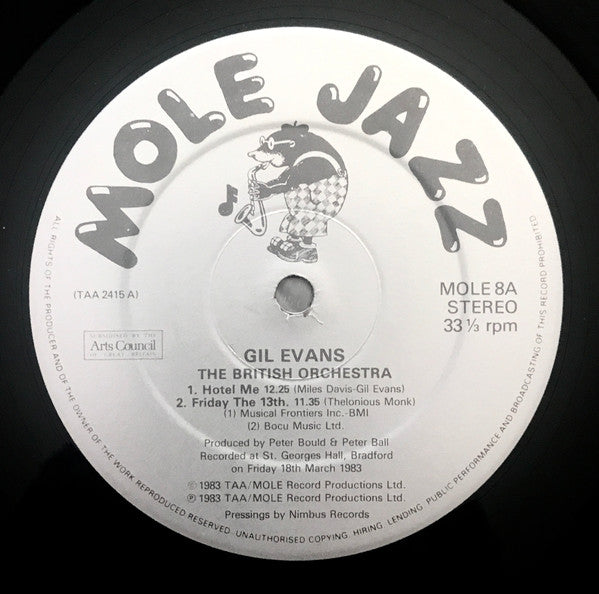 Gil Evans - The British Orchestra (Vinyl, LP, Album) Very Good Plus (VG+) / Very Good Plus (VG+)