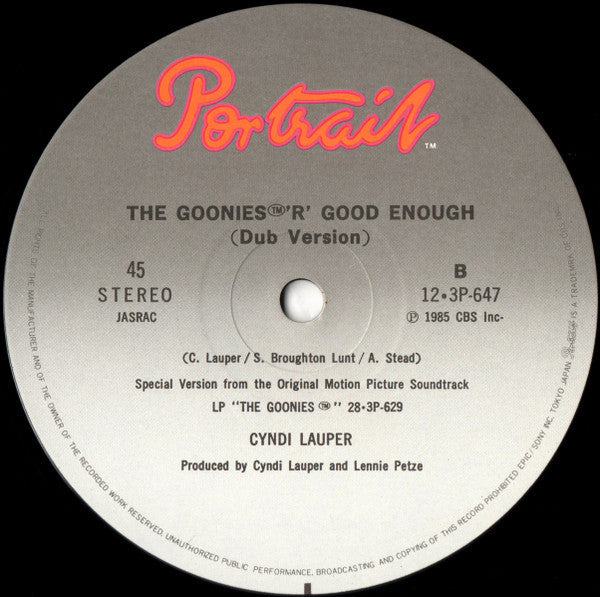 Cyndi Lauper - The Goonies 'R' Good Enough (Vinyl, 12", 45 RPM)