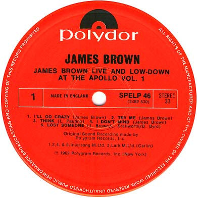 James Brown - James Brown At The Apollo Volume 1 (Vinyl, LP, Reissu...