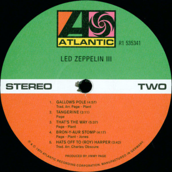 Led Zeppelin - Led Zeppelin III (Vinyl, LP, Album, Reissue, Remastered, Stereo) Mint (M) / Mint (M)