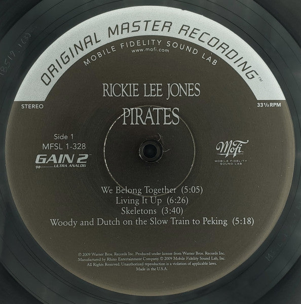Rickie Lee Jones - Pirates (Vinyl, LP, Album, Limited Edition, Numbered, Reissue, Remastered, Special Edition, Stereo) Very Good (VG) / Very Good (VG)
