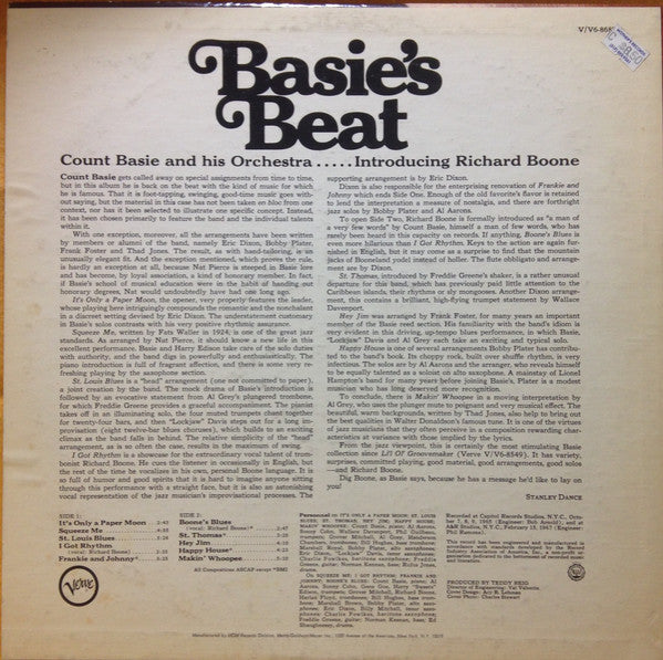 Count Basie Orchestra - Basie's Beat (Vinyl, LP) Good Plus (G+) / Good Plus (G+)