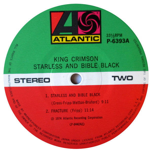 King Crimson - Starless And Bible Black (Vinyl, LP, Album, Reissue) Very Good Plus (VG+) / Very Good Plus (VG+)