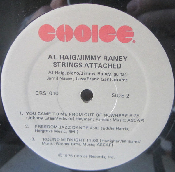 Al Haig - Strings Attached (Vinyl, LP, Album, Stereo)