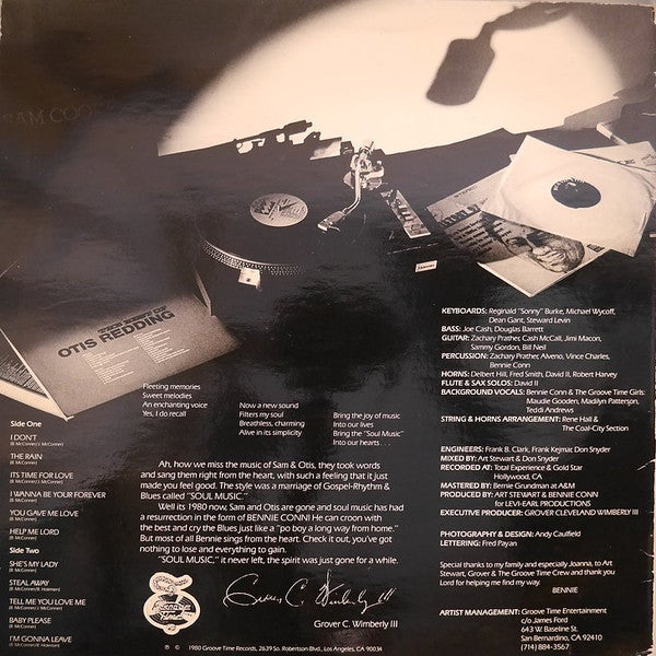 Bennie Conn - Soul Music (Vinyl, LP, Album) Very Good Plus (VG+) / Very Good (VG)