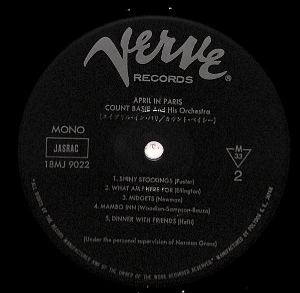 Count Basie Orchestra - April In Paris (Vinyl, LP, Album, Limited E...