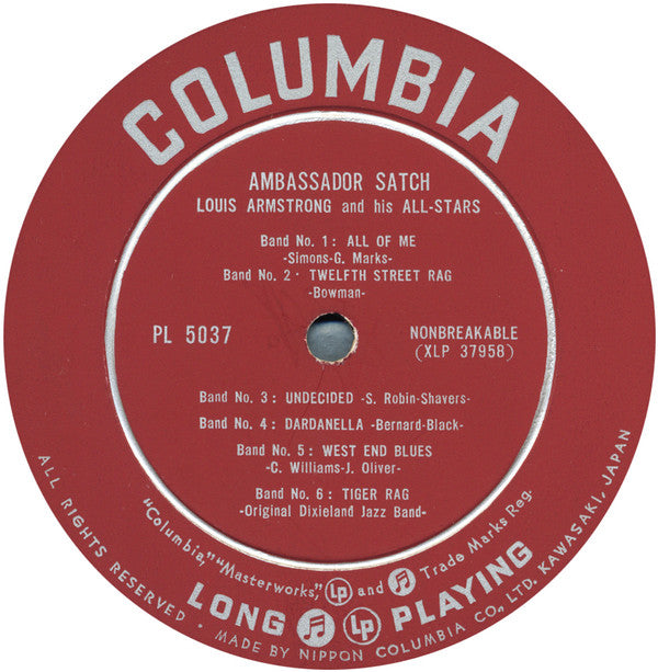 Louis Armstrong And His All-Stars - Ambassador Satch (Vinyl, LP, Album) Very Good Plus (VG+) / Very Good Plus (VG+)