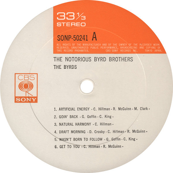The Byrds - The Notorious Byrd Brothers (Vinyl, LP, Album) Very Good (VG) / Good (G)