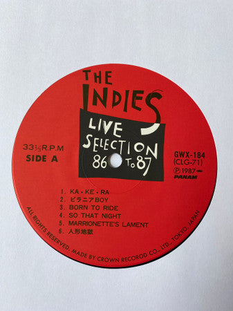 Various - The Indies Live Selection 86 To 87 (Vinyl, LP, Compilatio...