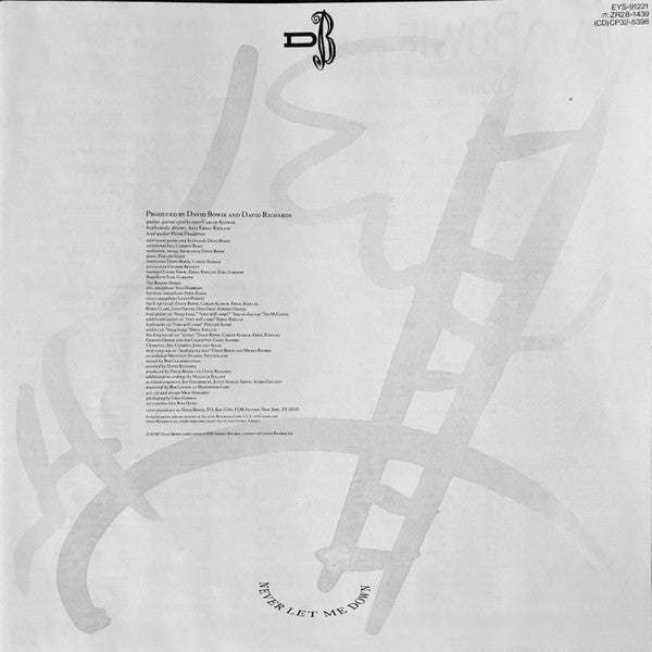 David Bowie - Never Let Me Down (Vinyl, LP, Album, Promo) Near Mint (NM or M-) / Very Good Plus (VG+)