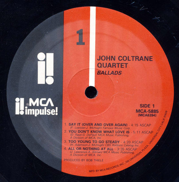 The John Coltrane Quartet - Ballads (Vinyl, LP, Album, Reissue, Rem...