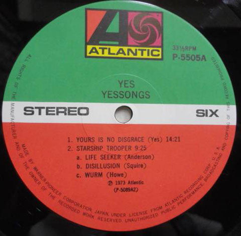 Yes - Yessongs (Vinyl, LP, Album, Reissue)