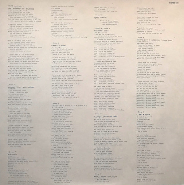 Simon & Garfunkel - Sounds Of Silence (Vinyl, LP, Album, Reissue) Very Good Plus (VG+) / Very Good Plus (VG+)