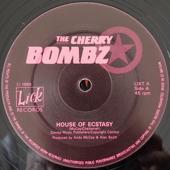 The Cherry Bombz - The House Of Ecstasy (Vinyl, 12", 45 RPM) Very Good Plus (VG+) / Very Good Plus (VG+)