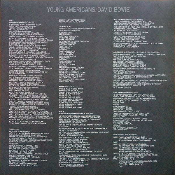 David Bowie - Young Americans (Vinyl, LP, Album)