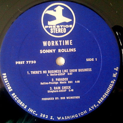 Sonny Rollins - Worktime! (Vinyl, LP, Album, Reissue, Stereo) Very Good (VG) / Very Good (VG)
