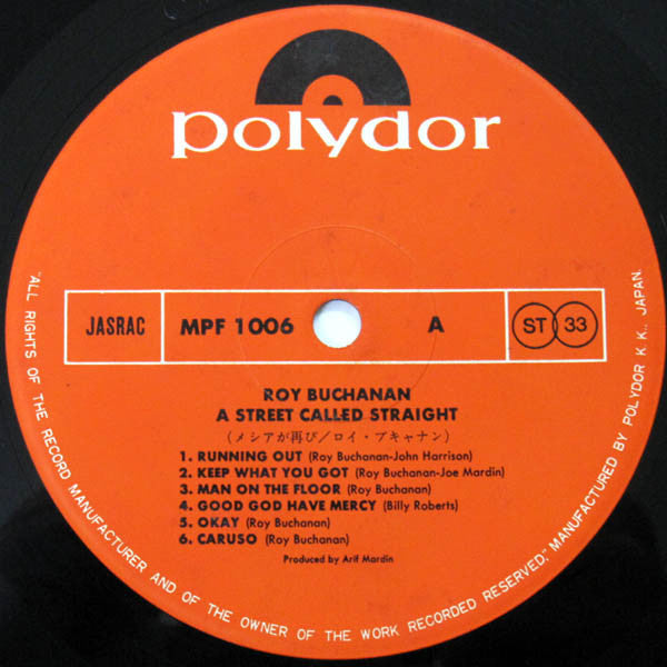 Roy Buchanan - A Street Called Straight (Vinyl, LP, Album, Stereo)