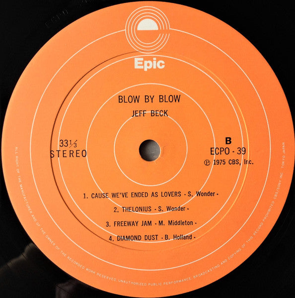 Jeff Beck - Blow By Blow (Vinyl, LP, Album) Very Good Plus (VG+) / Very Good (VG)
