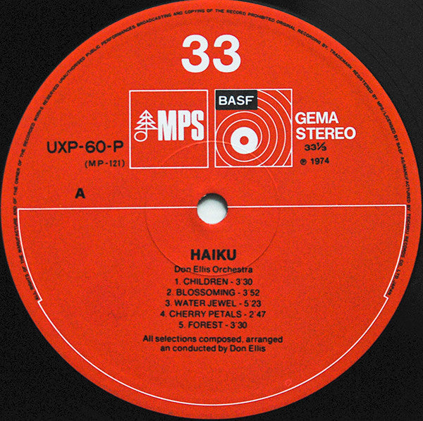 Don Ellis - Haiku (Vinyl, LP, Album, Reissue) Very Good Plus (VG+) / Very Good Plus (VG+)