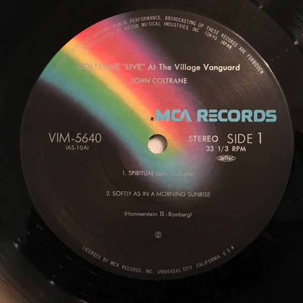 John Coltrane - "Live" At The Village Vanguard (Vinyl, LP, Album, Limited Edition, Reissue, Stereo) Near Mint (NM or M-) / Very Good Plus (VG+)