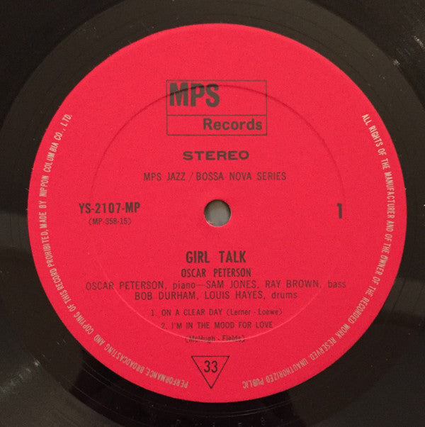 Oscar Peterson - Girl Talk (Vinyl, LP, Album)
