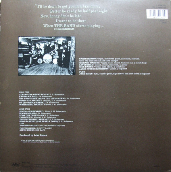 The Band - The Band (Vinyl, LP, Album, Stereo, Reissue) Near Mint (NM or M-) / Very Good Plus (VG+)