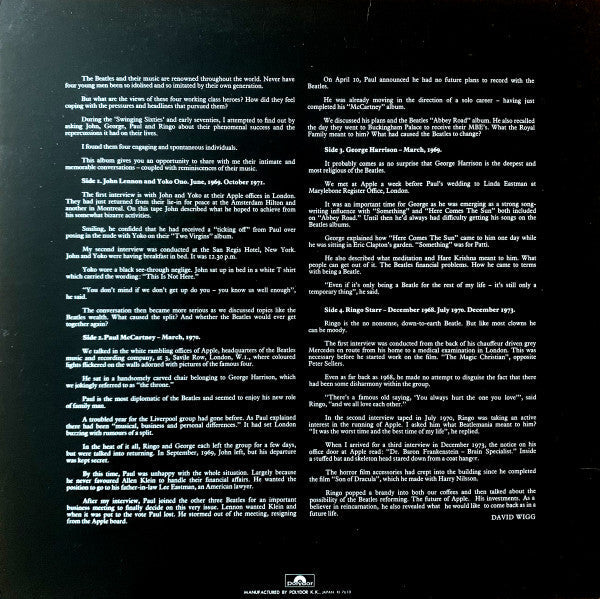 The Beatles - The Beatles Tapes From The David Wigg Interviews (Vin...