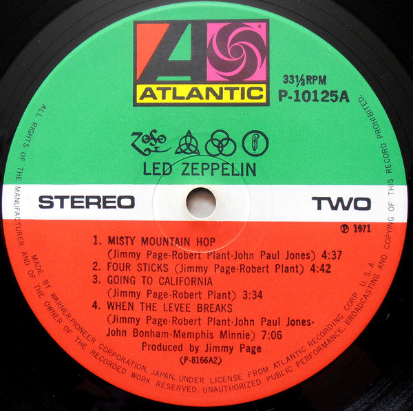 Led Zeppelin - IV = Led Zeppelin IV (Vinyl, LP, Album, Reissue, Stereo) Very Good Plus (VG+) / Very Good Plus (VG+)