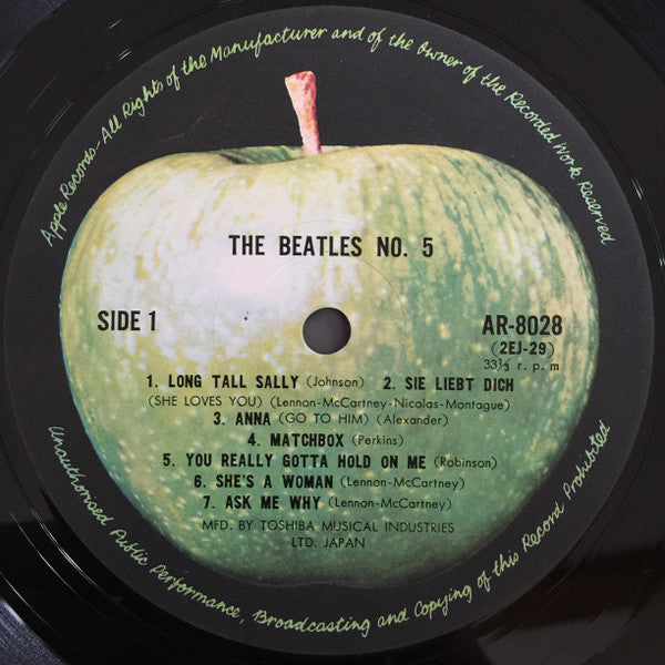 The Beatles - Beatles No. 5 (Vinyl, LP, Compilation, Reissue, Mono)