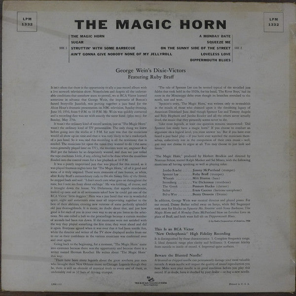 George Wein's Dixie Victors - The Magic Horn (Vinyl, LP, Album, Mono) Very Good (VG) / Very Good Plus (VG+)