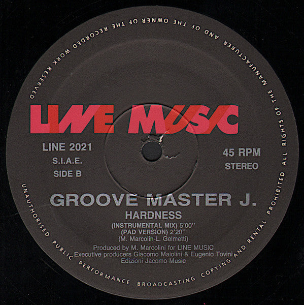 Groovemaster J - Hardness (Vinyl, 12", 45 RPM, Stereo) Very Good (VG) / Very Good (VG)