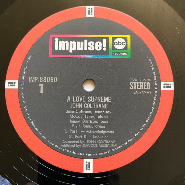 John Coltrane - A Love Supreme (Vinyl, LP, Album, Reissue, Stereo)