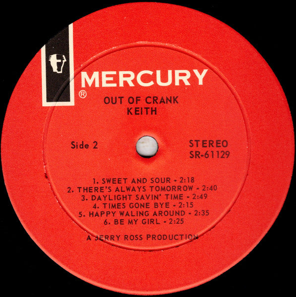 Keith (2) - Out Of Crank (Vinyl, LP, Album, Stereo) Very Good (VG) / Very Good (VG)