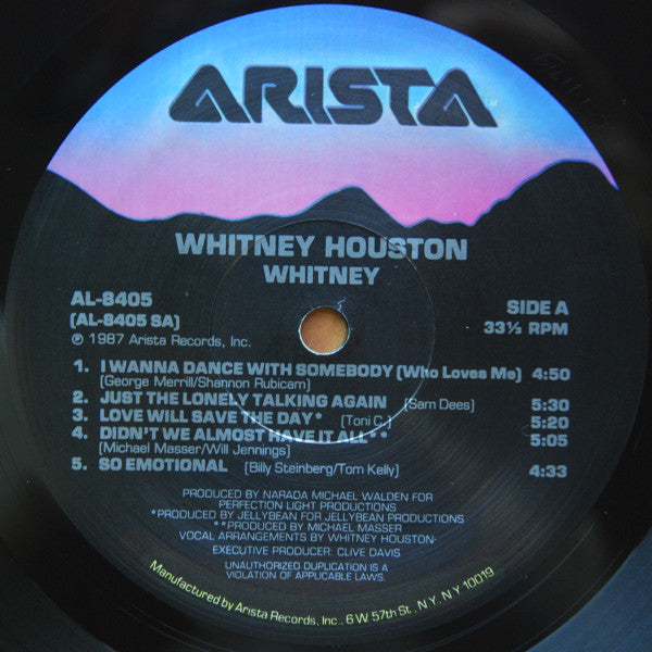 Whitney Houston - Whitney (Vinyl, LP, Album, Stereo) Very Good (VG) / Good Plus (G+)