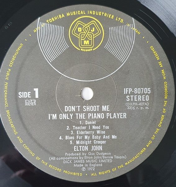 Elton John - Don't Shoot Me I'm Only The Piano Player (Vinyl, LP, A...