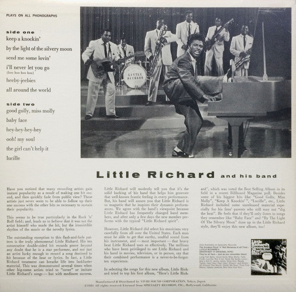 Little Richard - Little Richard (Vinyl, LP, Album) Near Mint (NM or M-) / Very Good (VG)